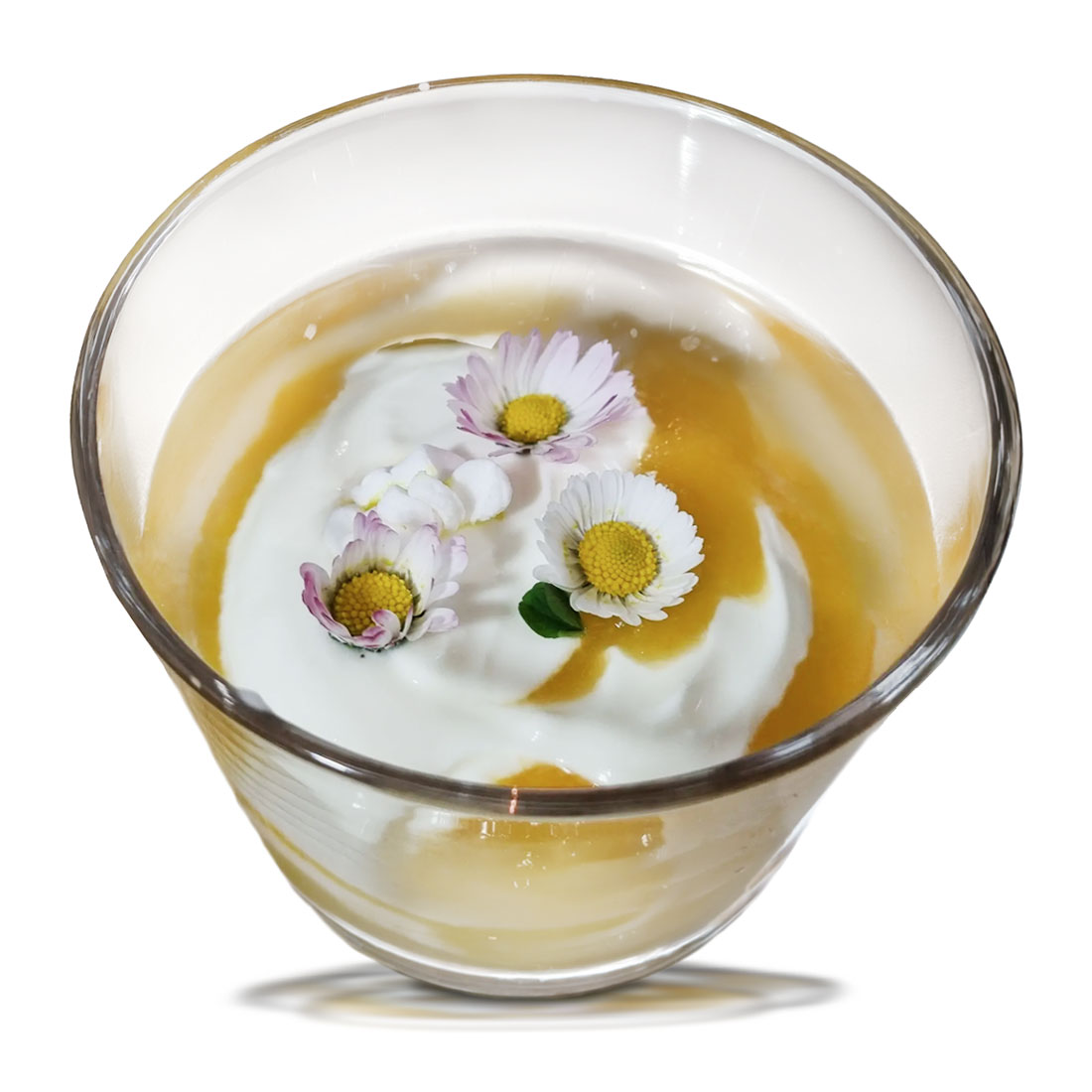 Gänseblümchen-Dessert